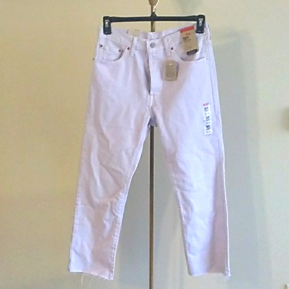 NWT Levi Strauss Lavender Cropped High Rise Jeans (29×26)